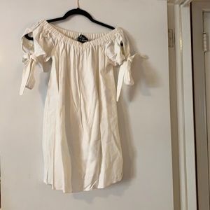 Cream Lulu’s off shoulder mini dress